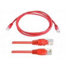 Kabel komputerowy sieciowy (PATCHCORD) 1:1, 8p8c, 5m, czerwony  (K10012)